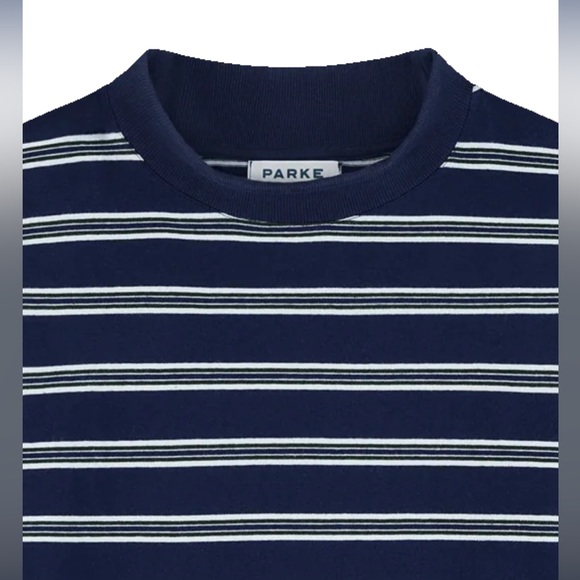 Parke Holiday Striped Mockneck Pullover Snowflake Stripe Size XXL - Picture 16 of 16